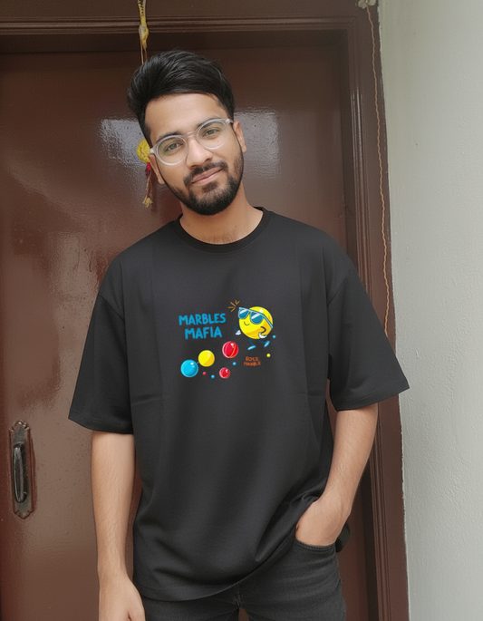 Marbles Mafia Unisex Oversized T-Shirt – Relive the Childhood Games